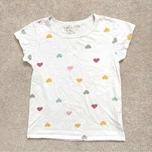 Vigoss Kids Girls Tee Shirt White Heart Polka Dot print colorful - medium 10-12